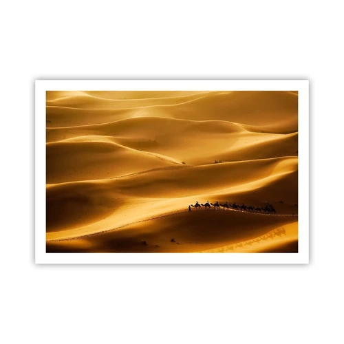 Poster - Caravan on the Waves of a Desert - 91x61 cm