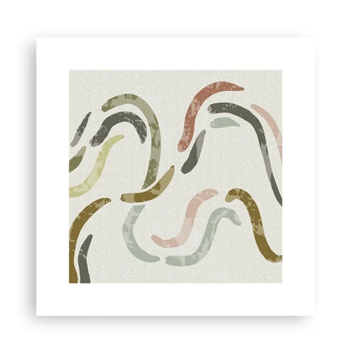 Poster - Cheerful Dance of Abstraction - 30x30 cm