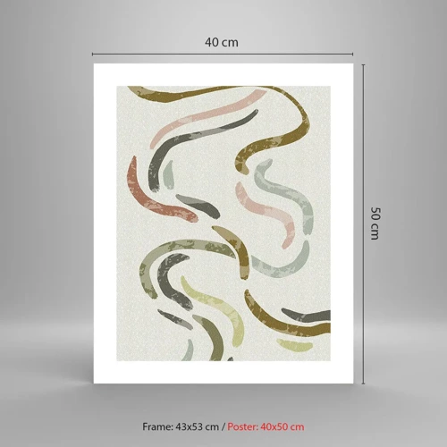 Poster - Cheerful Dance of Abstraction - 40x50 cm