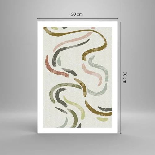 Poster - Cheerful Dance of Abstraction - 50x70 cm