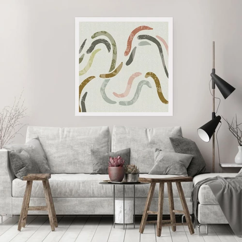Poster - Cheerful Dance of Abstraction - 60x60 cm