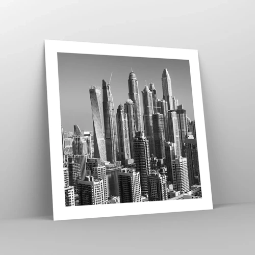 Poster - City over a Desert - 50x50 cm