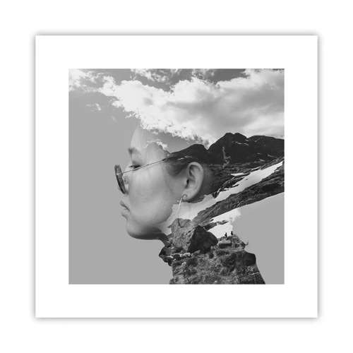 Poster - Cloudy Portrait - 30x30 cm