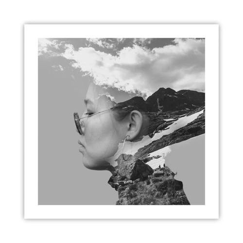 Poster - Cloudy Portrait - 50x50 cm