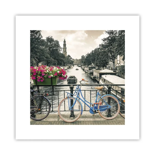 Poster - Colour of a Street in Amsterdam - 30x30 cm