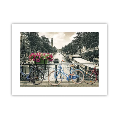 Poster - Colour of a Street in Amsterdam - 40x30 cm