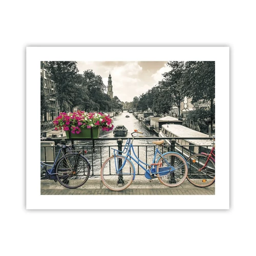 Poster - Colour of a Street in Amsterdam - 50x40 cm