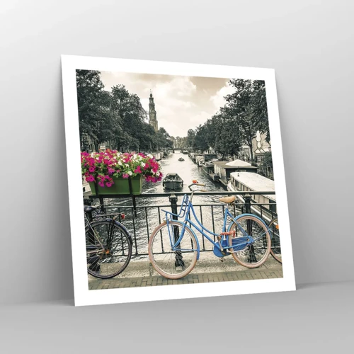 Poster - Colour of a Street in Amsterdam - 60x60 cm