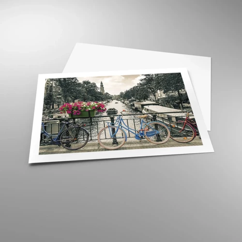 Poster - Colour of a Street in Amsterdam - 70x50 cm