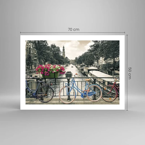 Poster - Colour of a Street in Amsterdam - 70x50 cm