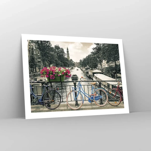 Poster - Colour of a Street in Amsterdam - 70x50 cm