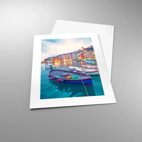 Poster - Colourful Evening in a Port - 30x40 cm