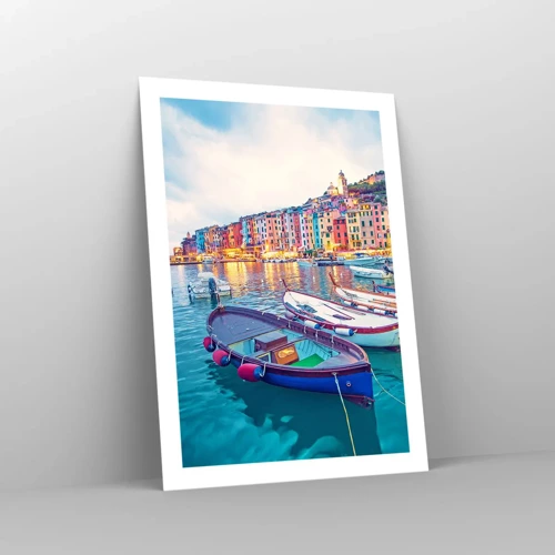 Poster - Colourful Evening in a Port - 50x70 cm