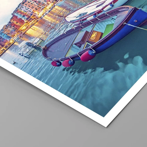 Poster - Colourful Evening in a Port - 50x70 cm