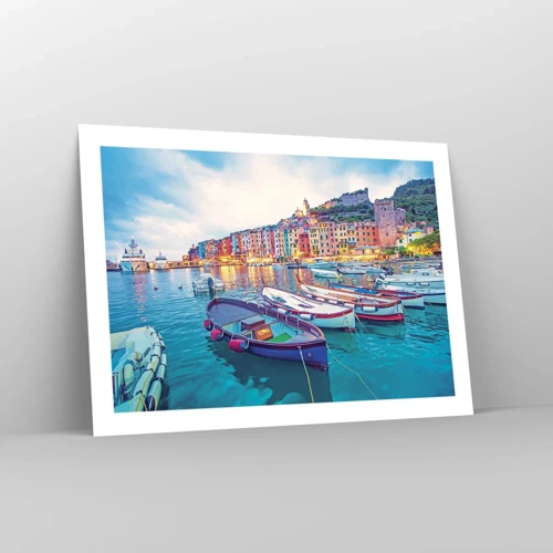 Poster - Colourful Evening in a Port - 70x50 cm