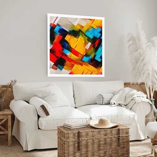 Poster - Colourful Quilt - 40x40 cm