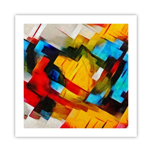 Poster - Colourful Quilt - 50x50 cm