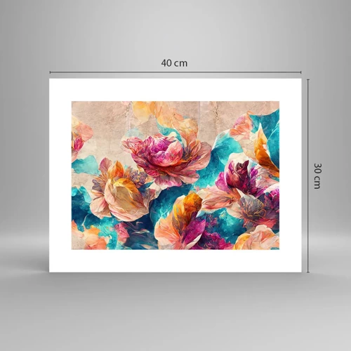 Poster - Colourful Splendour of a Bouquet - 40x30 cm