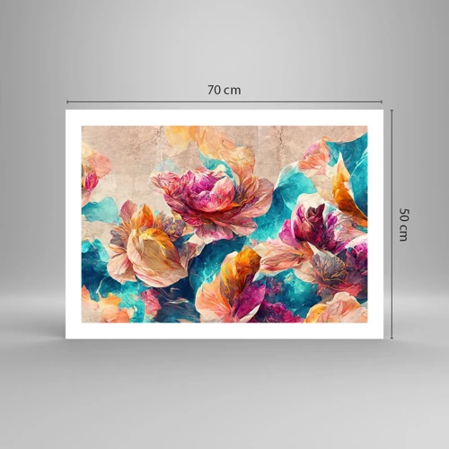 Poster - Colourful Splendour of a Bouquet - 70x50 cm