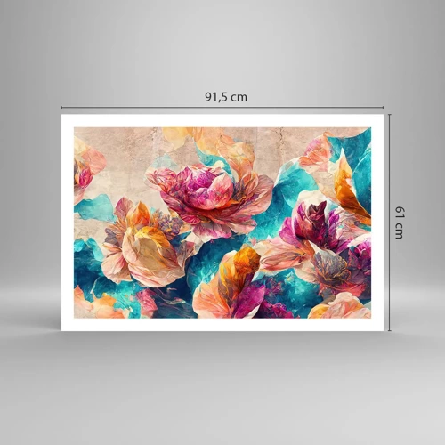 Poster - Colourful Splendour of a Bouquet - 91x61 cm