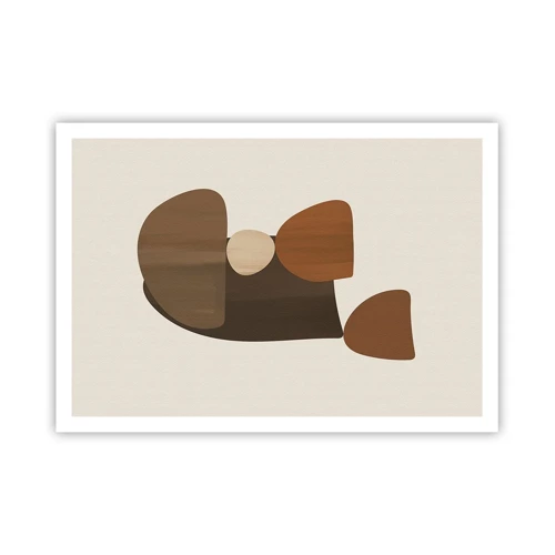 Poster - Composition in Brown - 100x70 cm