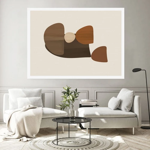 Poster - Composition in Brown - 100x70 cm