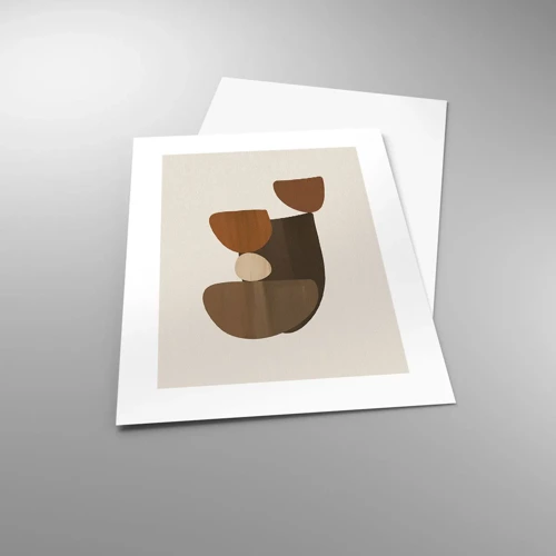 Poster - Composition in Brown - 30x40 cm