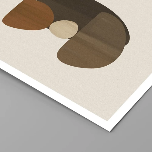 Poster - Composition in Brown - 30x40 cm