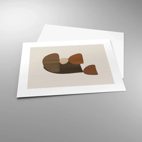 Poster - Composition in Brown - 40x30 cm