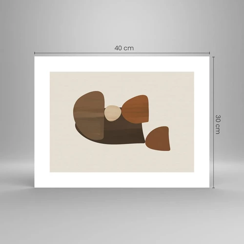 Poster - Composition in Brown - 40x30 cm