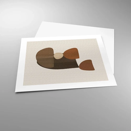 Poster - Composition in Brown - 50x40 cm