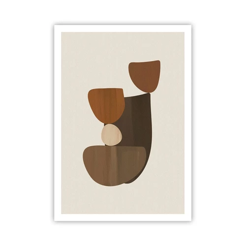 Poster - Composition in Brown - 70x100 cm