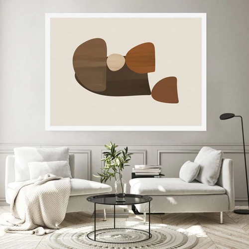 Poster - Composition in Brown - 91x61 cm