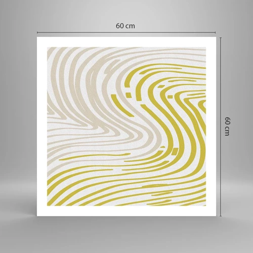 Poster - Composition with a Gentle Curve - 60x60 cm