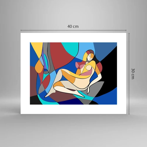 Poster - Cubist Nude - 40x30 cm