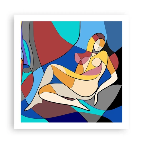 Poster - Cubist Nude - 60x60 cm