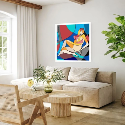 Poster - Cubist Nude - 60x60 cm