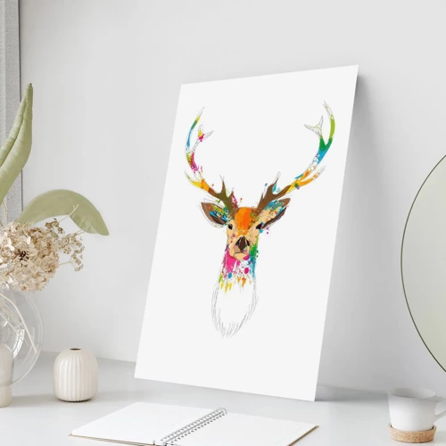 Poster - Deer Bathed in Colour - 70x100 cm