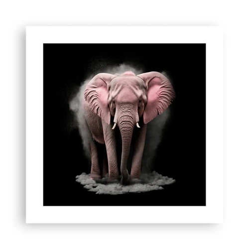 Poster - Don't Think About a Pink Elephant! - 40x40 cm