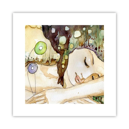 Poster - Emerald and Violet Dream - 30x30 cm