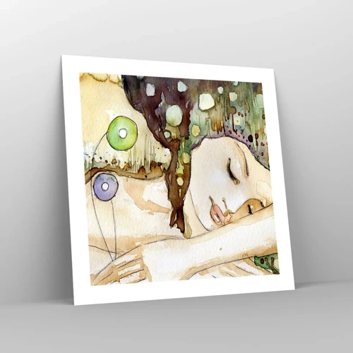 Poster - Emerald and Violet Dream - 50x50 cm
