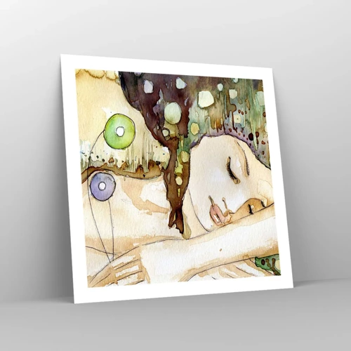 Poster - Emerald and Violet Dream - 60x60 cm