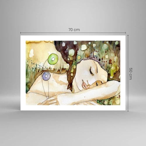 Poster - Emerald and Violet Dream - 70x50 cm