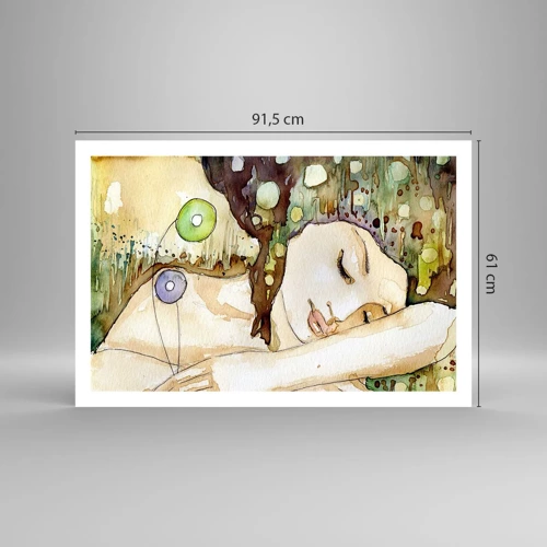 Poster - Emerald and Violet Dream - 91x61 cm