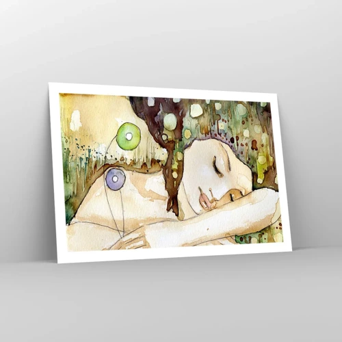 Poster - Emerald and Violet Dream - 91x61 cm