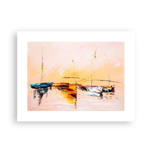 Poster - Evening at the Harbour - 40x30 cm