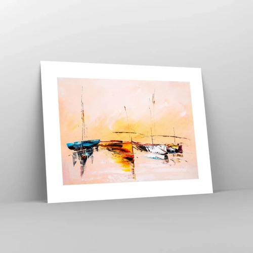 Poster - Evening at the Harbour - 40x30 cm