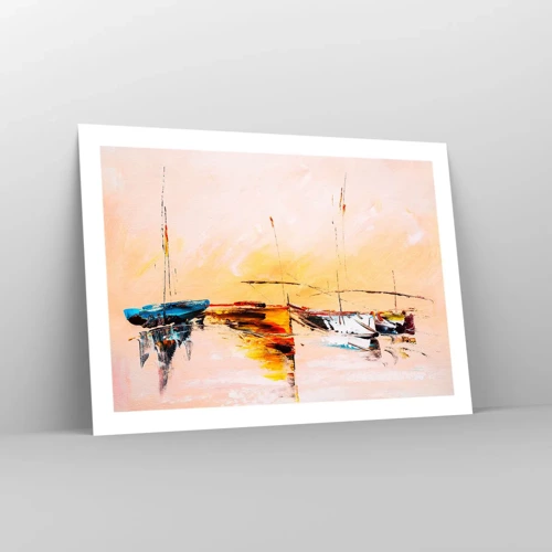 Poster - Evening at the Harbour - 70x50 cm