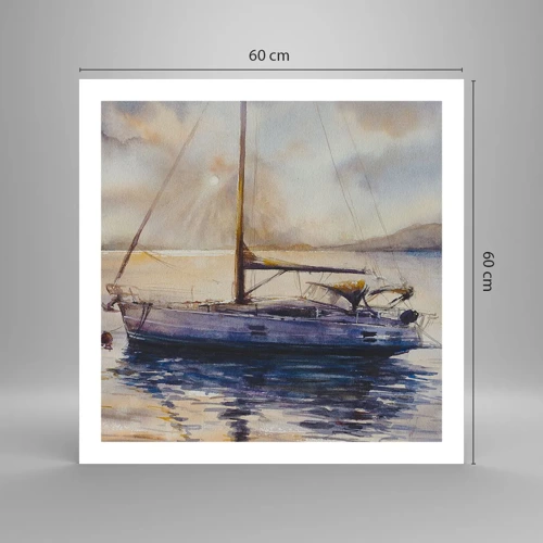 Poster - Evening in Harbour - 60x60 cm