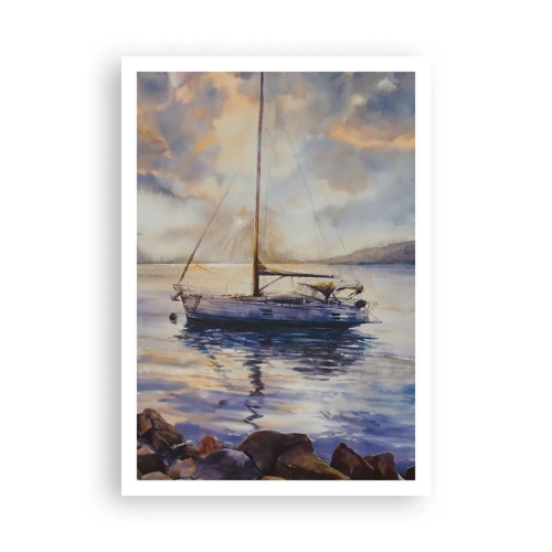 Poster - Evening in Harbour - 70x100 cm